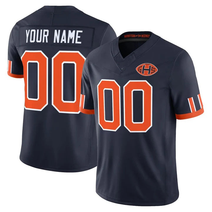 MWATKINS Custom C.Bears Navy Rivalries Jersey - All Stitched