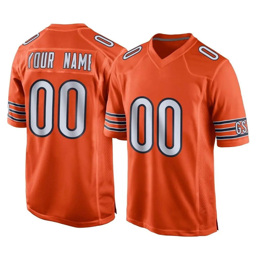 MWATKINS Custom C.Bears Orange Home Game Any Name & Numbers Stitched Jerseys