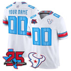 Custom H.Texans White Rivalries Jersey - All Stitched Jersey MWATKINS