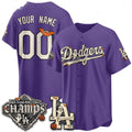 Custom Los Angeles Dodgers Purple Halloween 2026 Baseball jersey MWATKINS