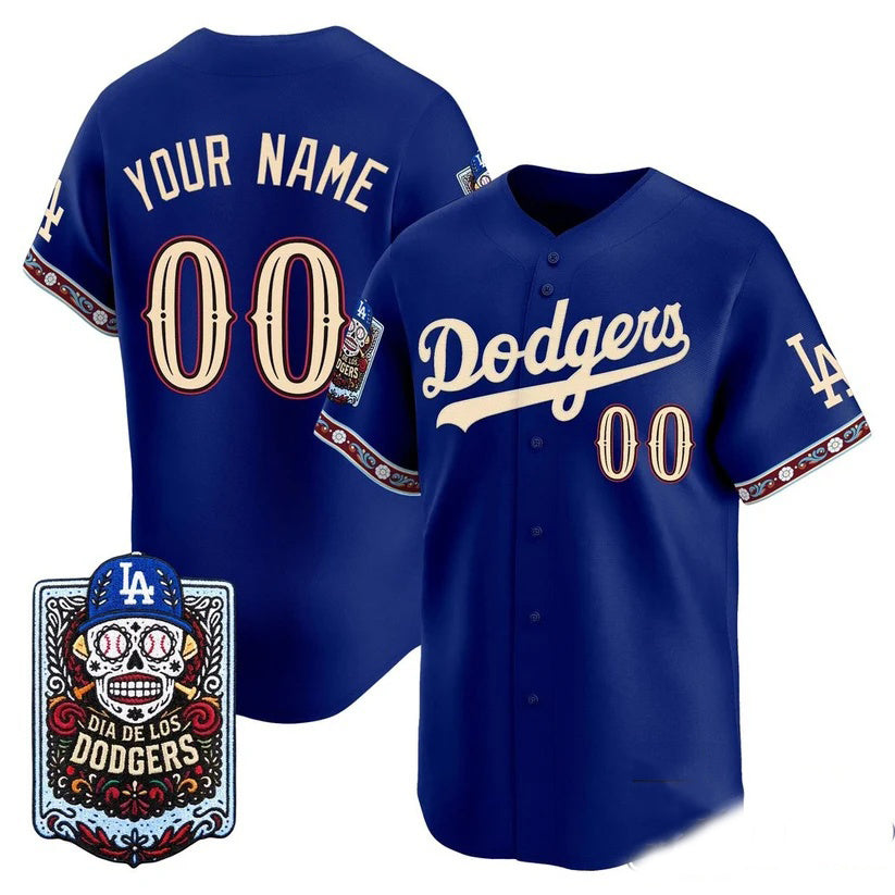 Custom Los Angeles Dodgers x Dia De Los Muertos Royal 2026 Baseball jersey MWATKINS
