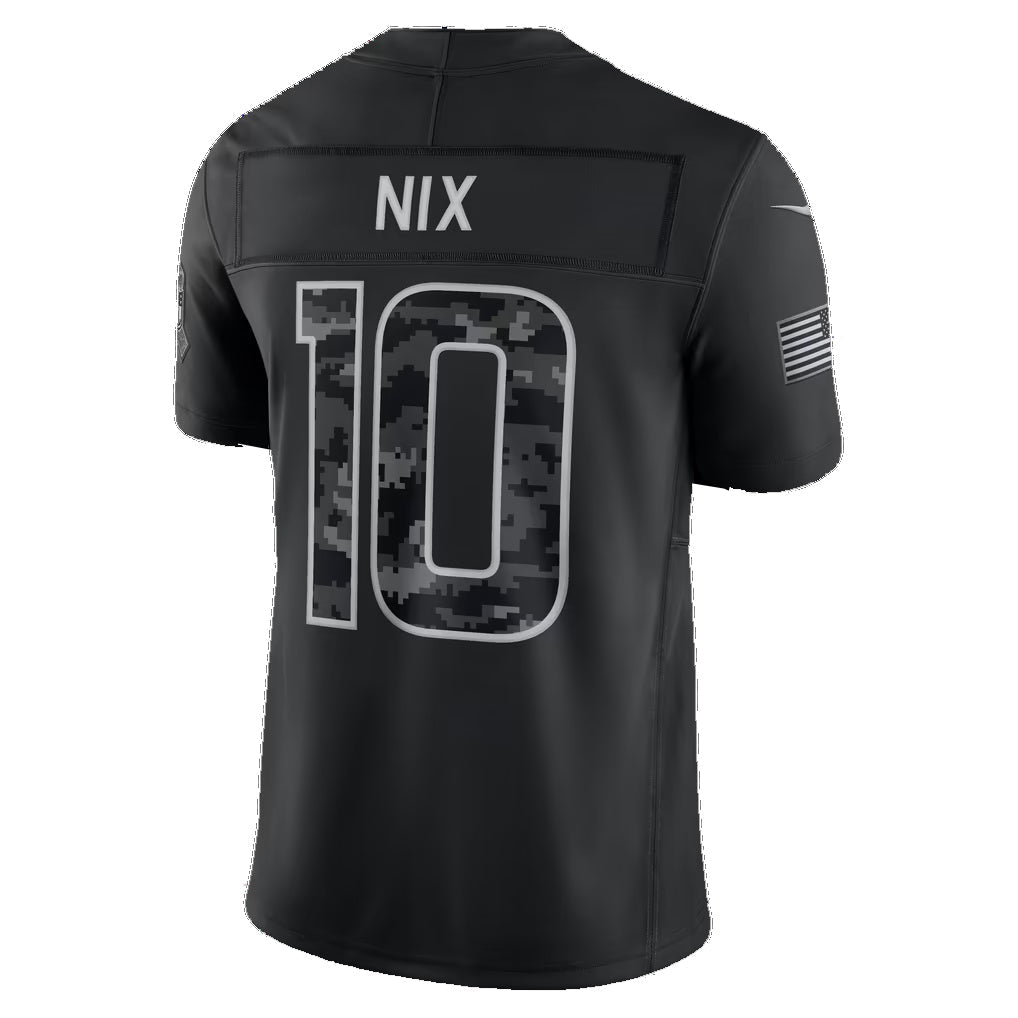 D.Broncos #10 Bo Nix Black 2026 Salute to Service Stitched Limited Football jersey MWATKINS