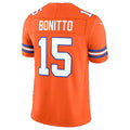 D.Broncos #15 Nik Bonitto Orange Alternate Mile High Collection 1977 Throwback Vapor F.U.S.E. Limited Stitched Football Jerseys