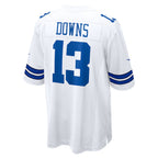 D.Cowboys #13 Caleb Downs White Game Stitched Football Jerseys