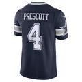 D.Cowboys #4 Dak Prescott Navy Team Vapor F.U.S.E. Limited Stitched Football Jerseys