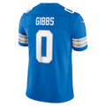 D.Lions #0 Jahmyr Gibbs Blue Team Vapor F.U.S.E. Limited Stitched Football Jerseys