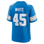 D.Lions #45 Devin White Blue Team Game Jersey MWATKINS