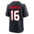 H.Texans #16 Montrell Washington Navy Team Game Jersey MWATKINS