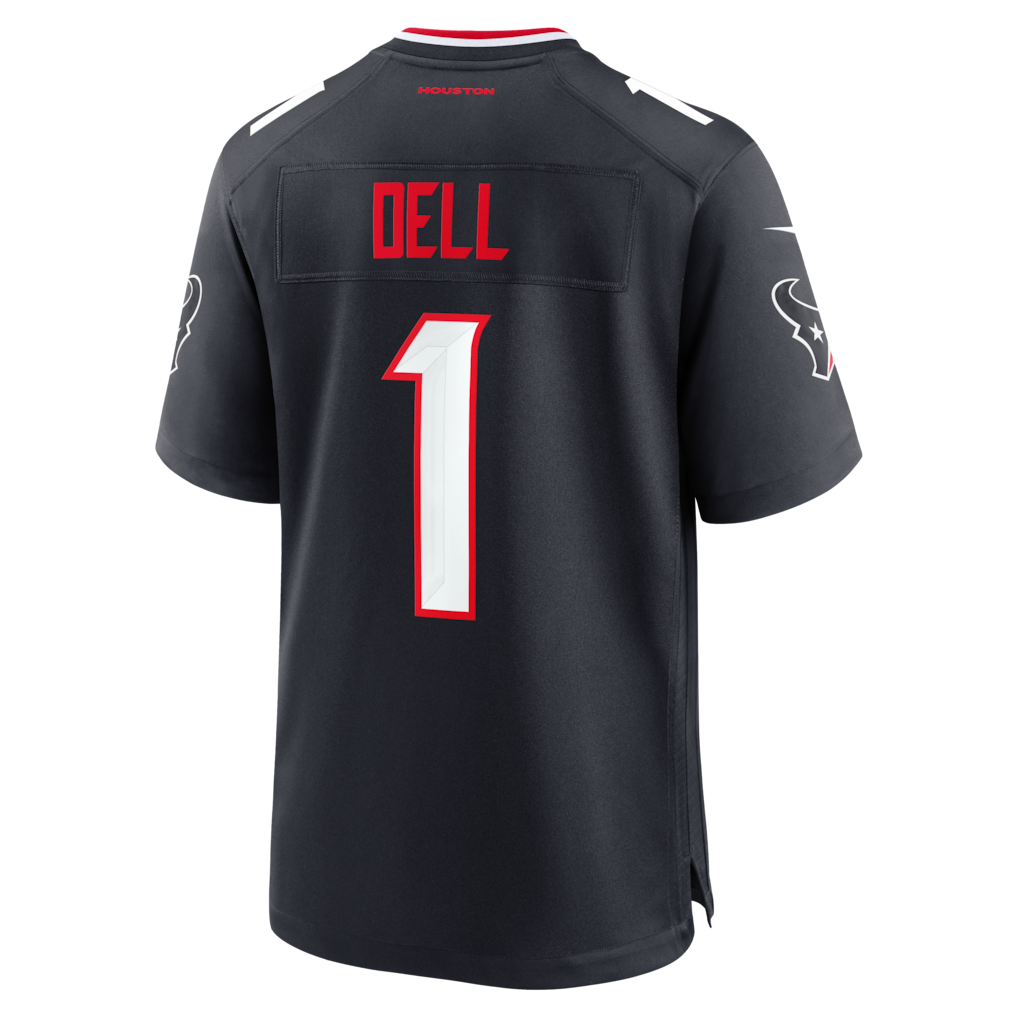 H.Texans #1 Tank Dell Navy Team Game Stitched Football Jerseys