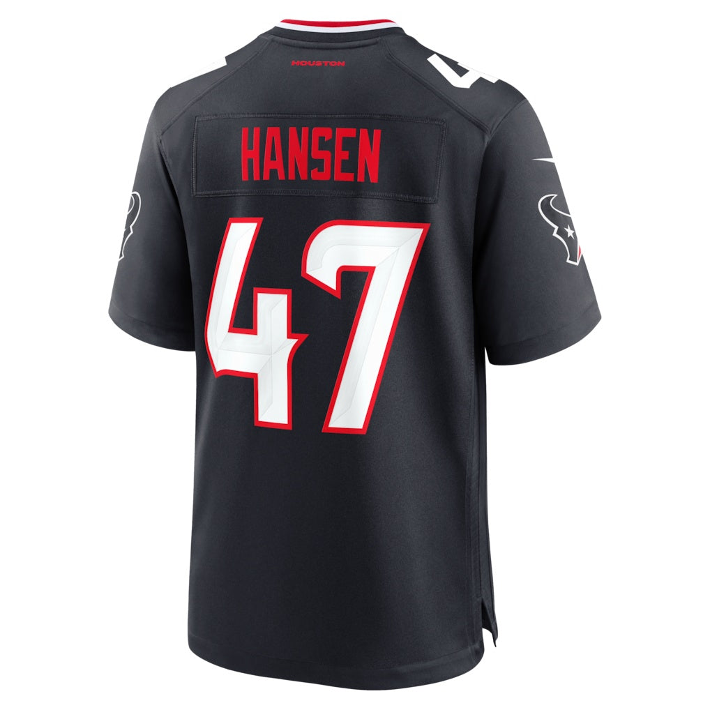 H.Texans #47 Louis Hansen Navy Team Game Stitched Football Jerseys