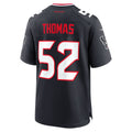 H.Texans #52 Xavier Thomas Navy Team Game Stitched Football Jerseys