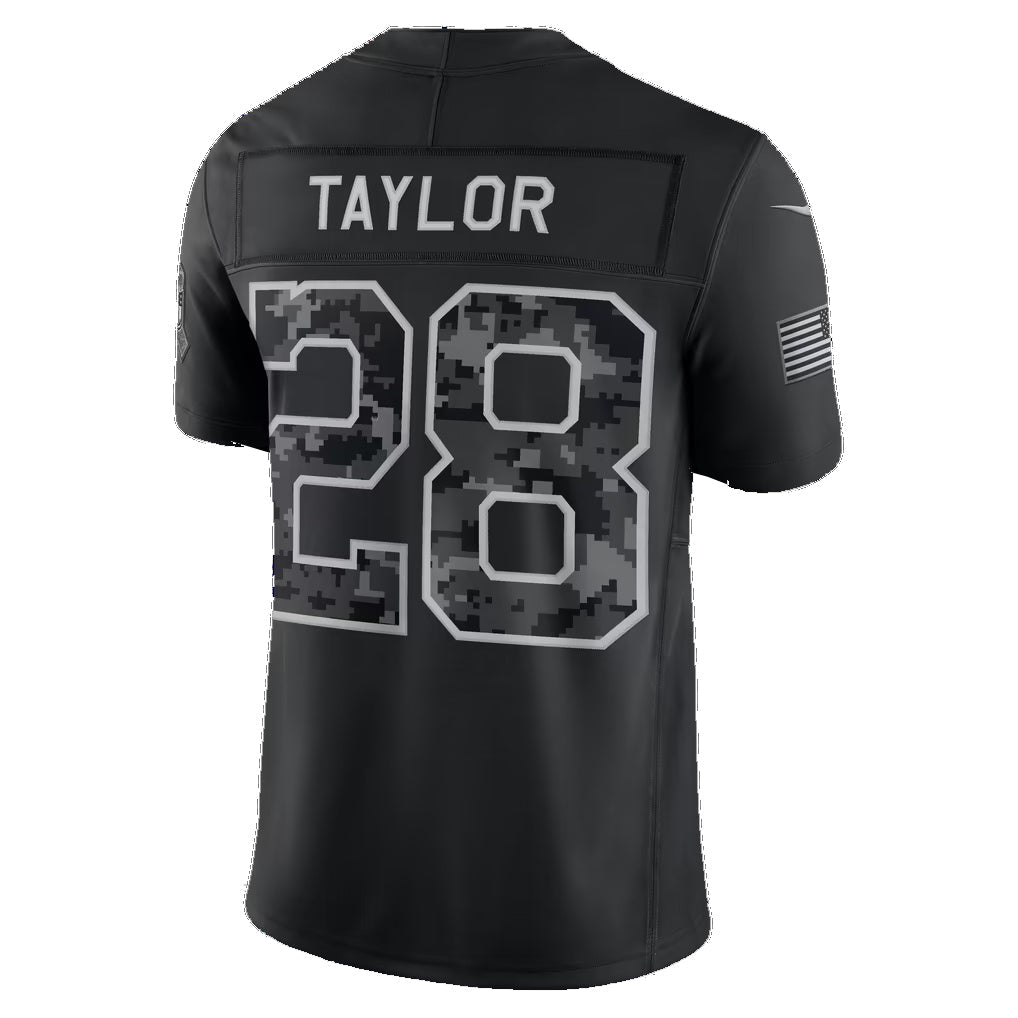 IN.Colts #28 Jonathan Taylor Black 2026 Salute to Service Stitched Limited Football jersey MWATKINS