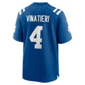IN.Colts #4 Adam Vinatieri Royal Team Retired Game Stitched Football Jerseys