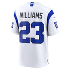 LA.Rams #23 Kyren Williams Fearsome White Game Stitched Football Jerseys