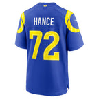 LA.Rams #72 Blake Hance Royal Team Game Jersey MWATKINS