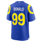 LA.Rams #99 Aaron Donald Royal Game Jersey MWATKINS