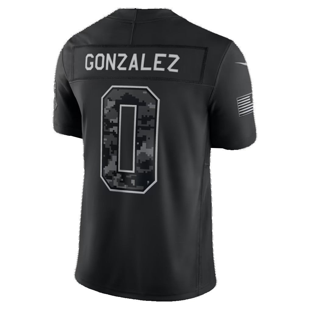 NE.Patriots #0 Christian Gonzalez Black 2026 Salute to Service Stitched Limited Football jersey MWATKINS