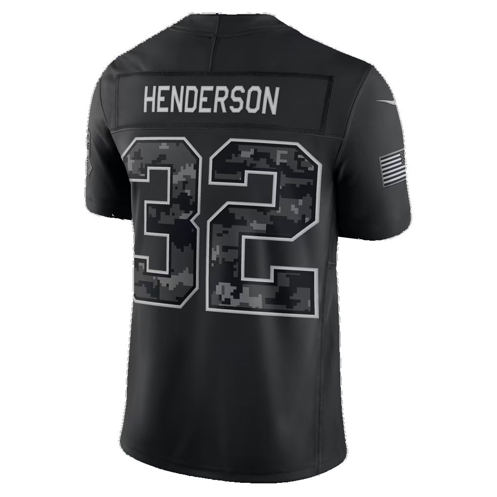 NE.Patriots #32 TreVeyon Henderson Black 2026 Salute to Service Stitched Limited Football jersey MWATKINS