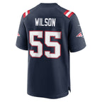 NE.Patriots #55 Jared Wilson Navy Team Game Jersey MWATKINS