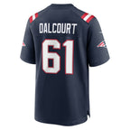 NE.Patriots #61 Darrian Dalcourt Navy Team Game Jersey MWATKINS