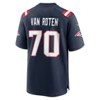 NE.Patriots #70 Greg Van Roten Navy Team Game Jersey MWATKINS