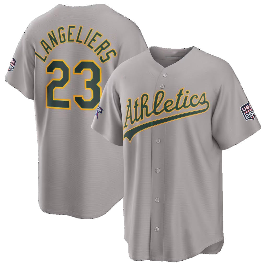 Oakland Athletics #23 Shea Langeliers 2026 All-Star Game Gray Replica Stitched Baseball Jerseys