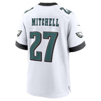 P.Eagles #27 Quinyon Mitchell White Game Jersey MWATKINS