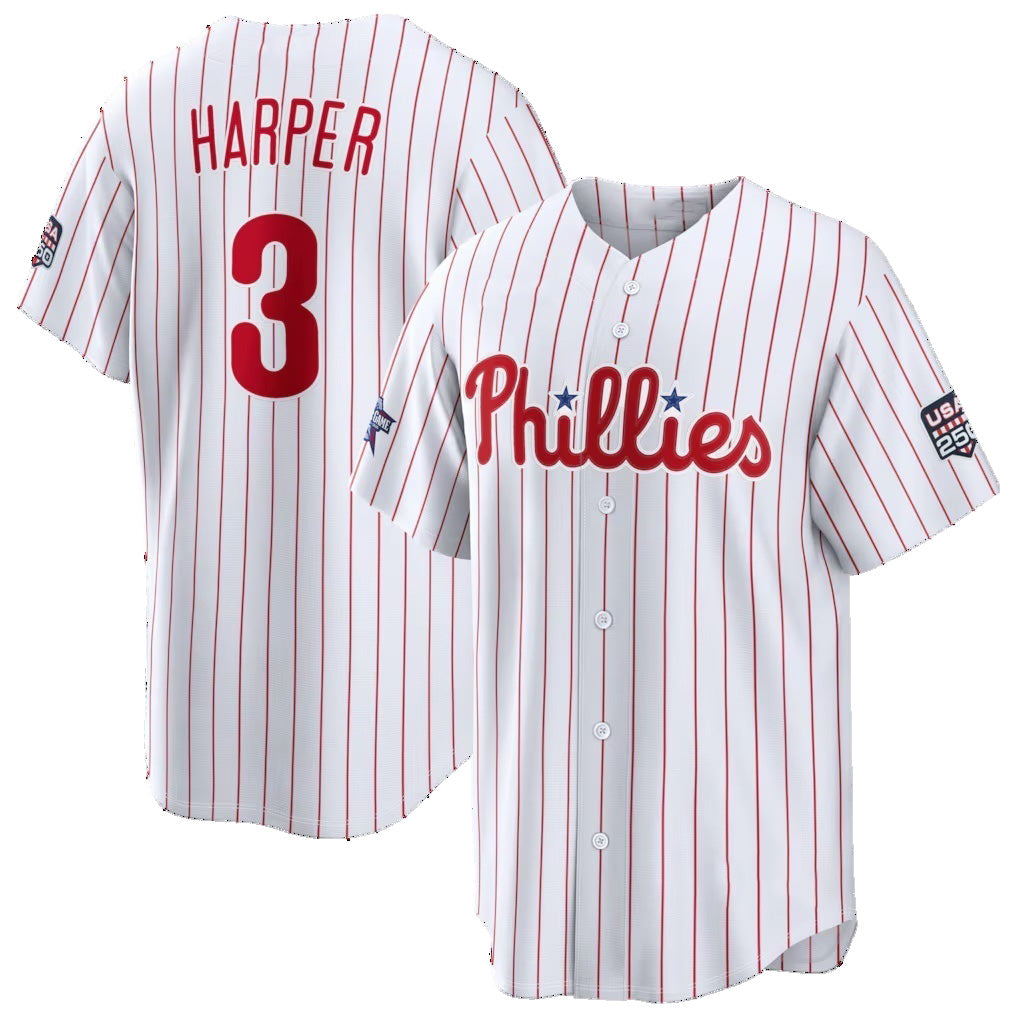 Philadelphia Phillies #3 Bryce Harper 2026 All-Star Game White Replica Stitched Baseball Jerseys