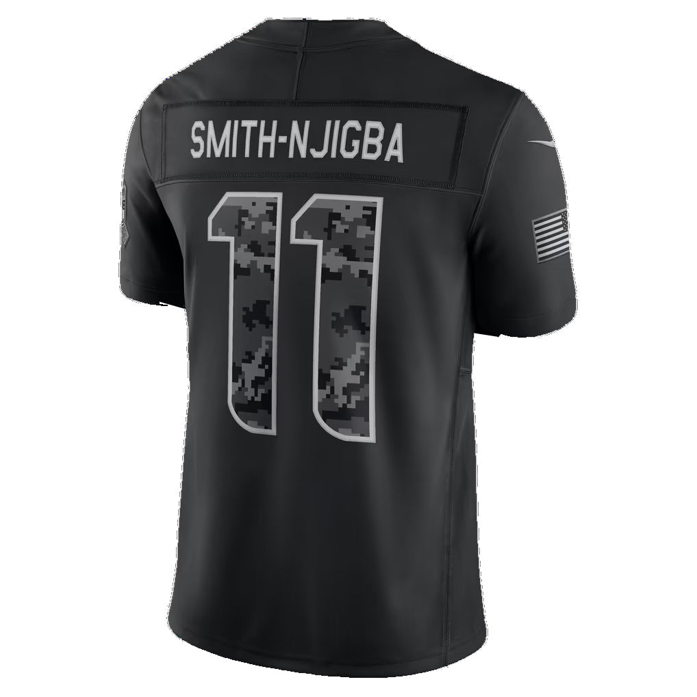 S.Seahawks #11 Jaxon Smith-Njigba Black 2026 Salute to Service Stitched Limited Football jersey MWATKINS