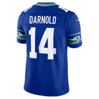 S.Seahawks #14 Sam Darnold Royal Alternate Vapor F.U.S.E. Stitched Limited Jersey MWATKINS