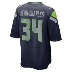 S.Seahawks #34 Shemar Jean-Charles College Navy Team Game Jersey MWATKINS
