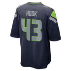 S.Seahawks #43 Maxen Hook College Navy Team Game Jersey MWATKINS