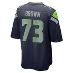 S.Seahawks #73 Logan Brown College Navy Team Game Jersey MWATKINS