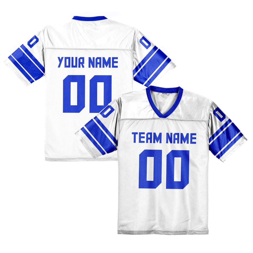 Custom American Football Jersey Personalized Printed Team Name Number Navy Blue Football Shirt for Men Women Youth Fans Gift