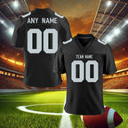 Custom American Football Jersey Black Personalized Football Shirt with Team Name Number for Adult Kids Sports Fans