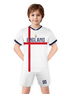Custom England Soccer Jersey Kids Football Uniform Set Personalized Name Number Youth Team Training Kit for Boys and Girls