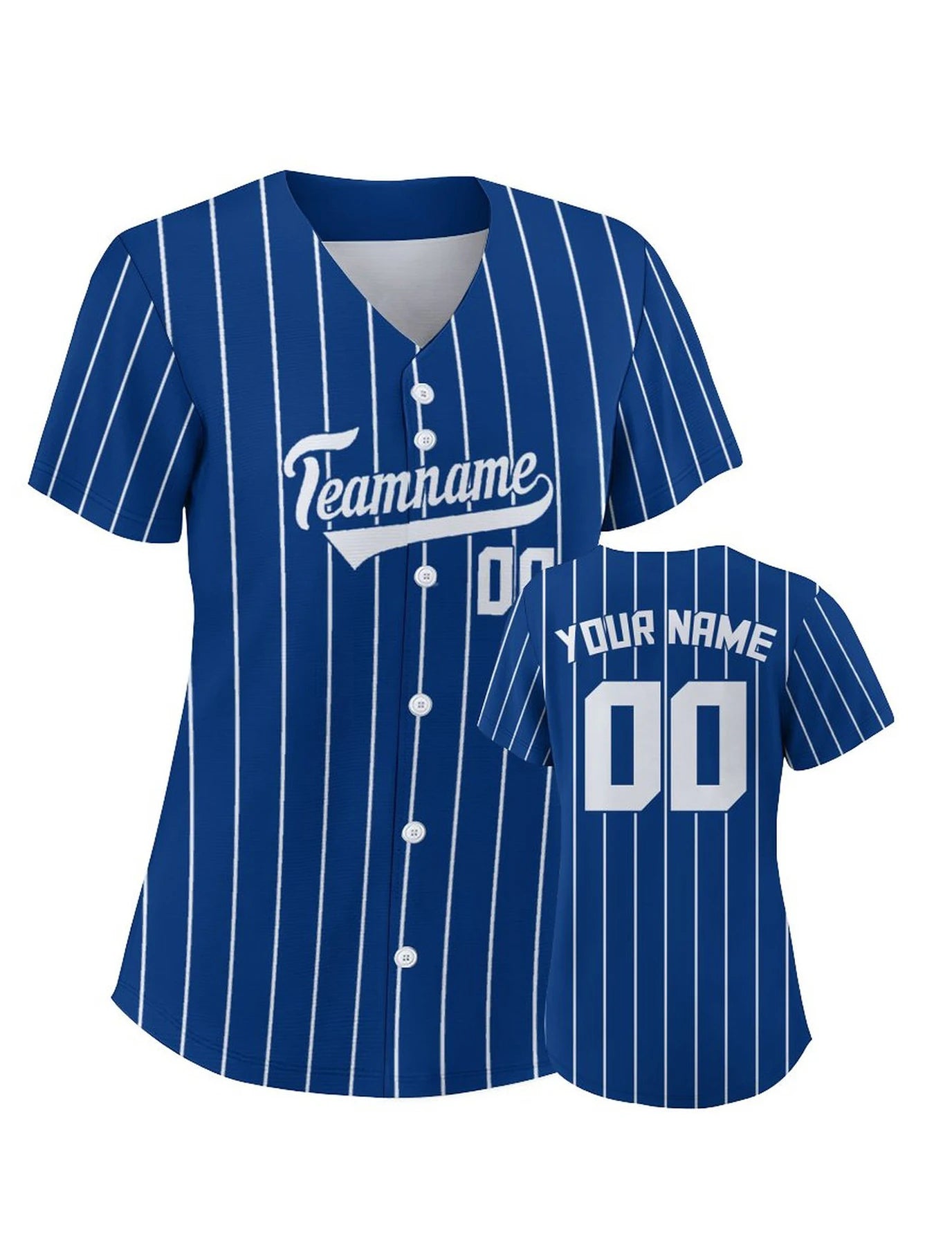 Women's Custom Pinstripe Baseball Jersey Personalized Team Name Number Breathable Baseball Shirts for Team Sportswear S-4XL