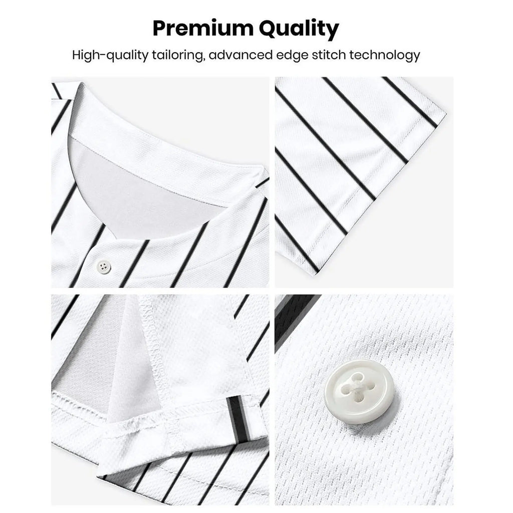 Men's Custom Baseball Jersey Solid Pinstripe Personalized Name Number Printing Fans Gift Baseball Team Shirt for Sportswear