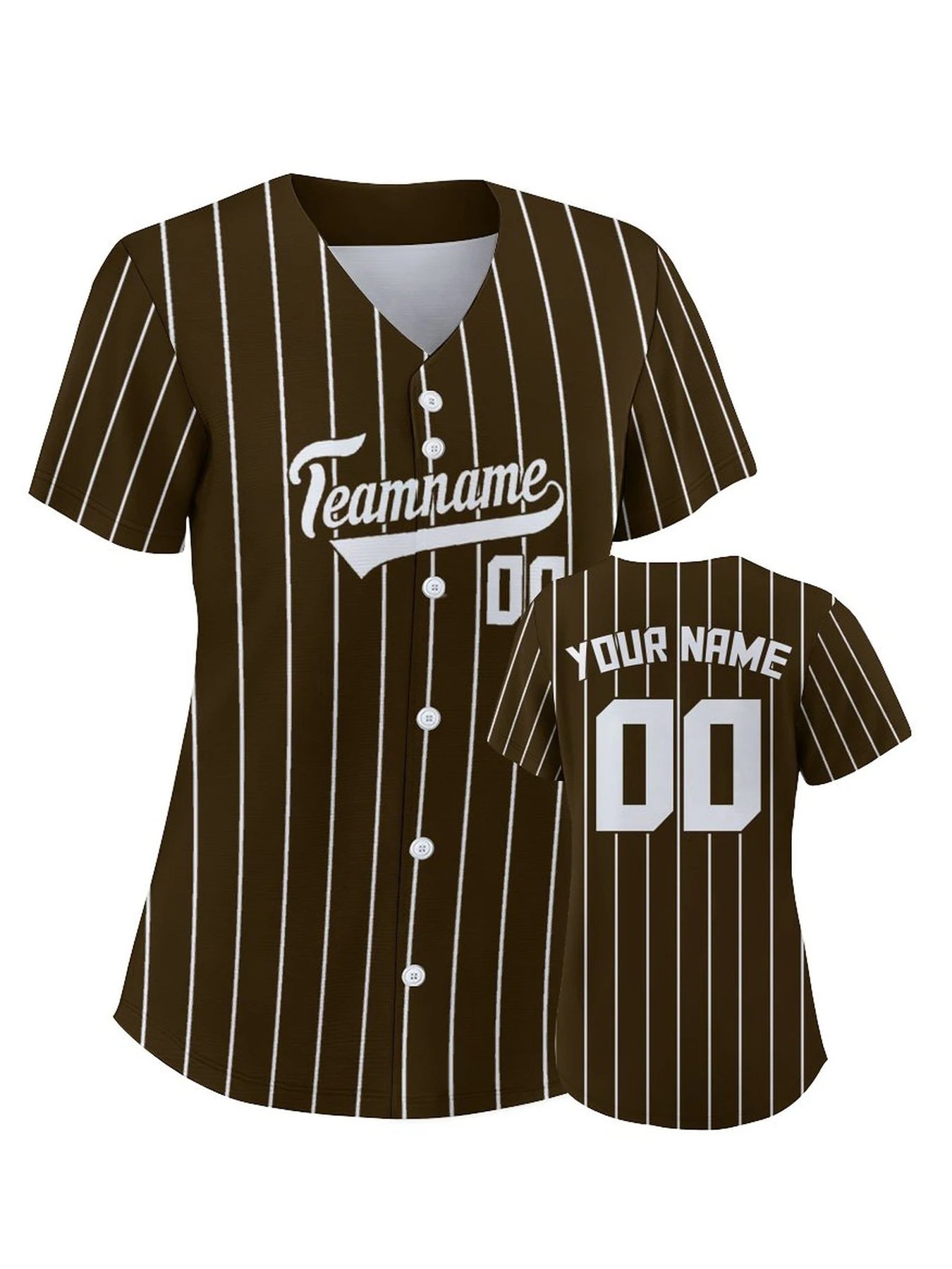 Women's Custom Pinstripe Baseball Jersey Personalized Team Name Number Breathable Baseball Shirts for Team Sportswear S-4XL