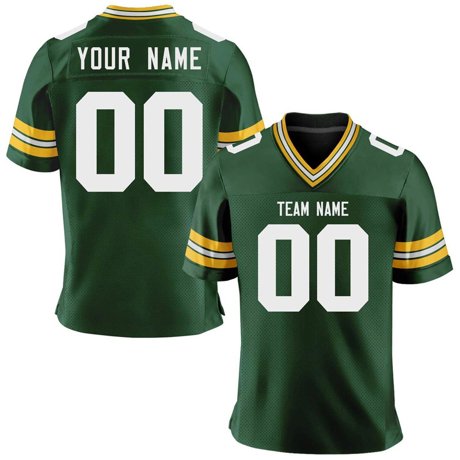 Custom Green American Football Jersey for Men Women Youth, Personalized Football Shirt with Printed Team Name Number Fans Gift