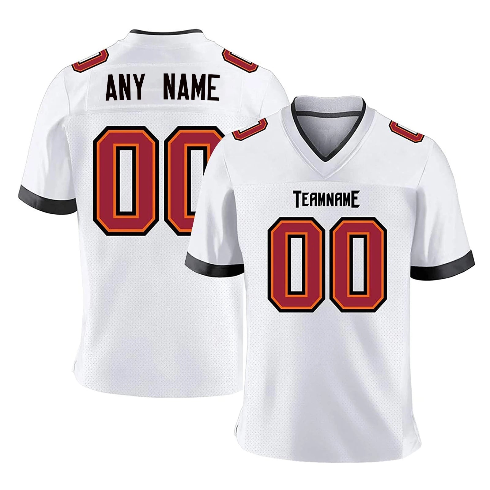 Custom Red American Football Jersey Shirt for Men Women Youth Kids Personalized Printed Team Name Number Football Top