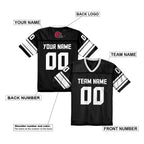 Custom American Football Jersey for Men Women Black Orange Personalized Printed Football Shirt with Team Name Number Fans Gift