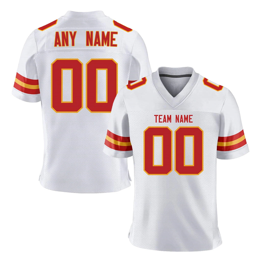 Custom American Football Jersey Personalized Name Number Red Football Team Shirt for Men Women Youth Kids