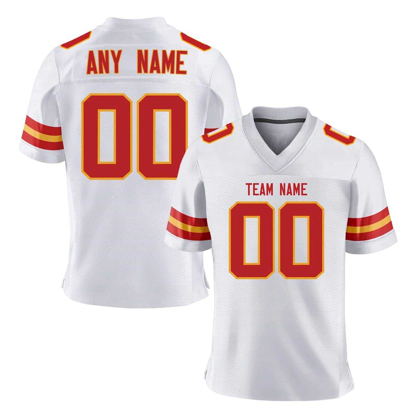 Custom American Football Jersey Personalized Name Number Red Football Team Shirt for Men Women Youth Kids