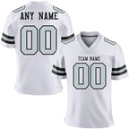 Custom American Football Jersey Black Personalized Football Shirt with Team Name Number for Adult Kids Sports Fans