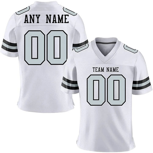 Custom American Football Jersey Black Personalized Football Shirt with Team Name Number for Adult Kids Sports Fans