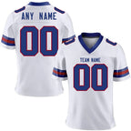 Custom Football Jersey, White American Football Shirt with Name Number, Personalized Gifts for Football Lovers Men Women Youth