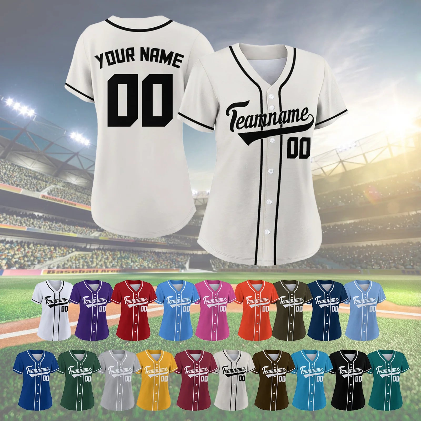 Custom Baseball Jersey for Women Personalized Baseball Shirt with Printed Name Number Team Uniform Baseball Lover Gifts