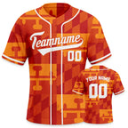Custom Baseball Jersey Black Orange Baseball Shirt  Personalized Name Number Team Uniform for Men Women Youth Kids Fans Gift