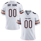 Custom American Football Jersey White Personalized Football Shirt with Printed Team Name Number Football Fans Gift for Adult Kid
